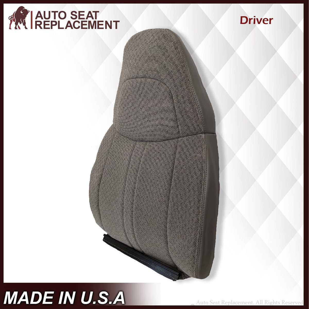 2003-2018 Chevy Express 1500 2500 3500 Cloth Seat Covers in Pewter Gray