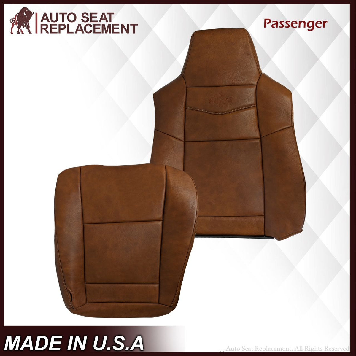 2002-2007 Ford F250 F350 King Ranch Replacement Genuine Leather OR Vinyl Front Seat Covers