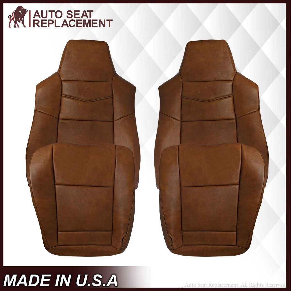 2002-2007 Ford F250 F350 King Ranch Replacement Genuine Leather OR Vinyl Front Seat Covers