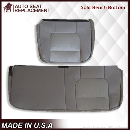 2001 2002 2003 Ford F350/F250 Lariat Extended Cab SECOND ROW Perforated Leather Seat Cover in Gray