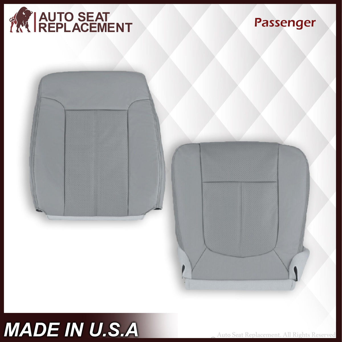 2011-2016 Ford F-250 F-350 F-450 Lariat Seat Cover Replacement & Cushion Foam in Steel Gray: Choose From Variants
