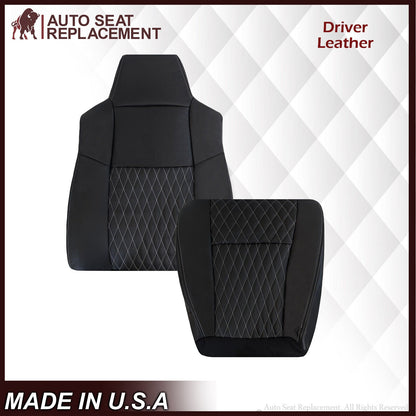 2002-2007 Ford F250/F350/F450/F550 Lariat CUSTOM Seat Cover in Black Leather
