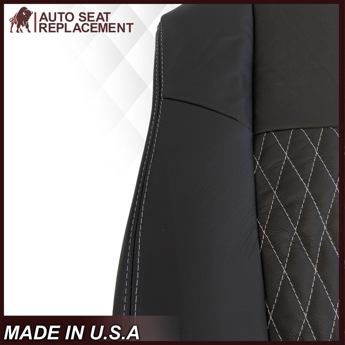 2002-2007 Ford F250/F350/F450/F550 Lariat CUSTOM Seat Cover in Black Leather