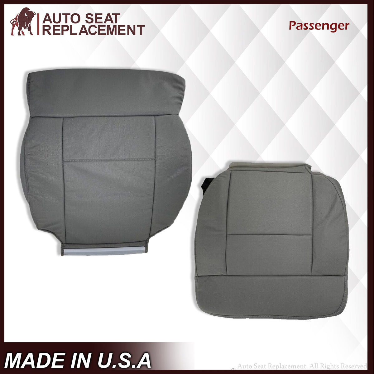 2004 2005 2006 2007 2008 Ford F150 XL Cloth Seat Covers in Medium Flint Gray