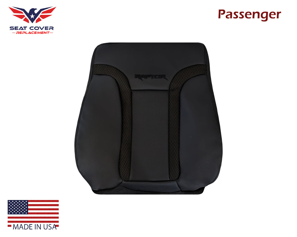 2010 - 2014 Ford F150 Raptor Bottom Perforated Seat Cover in Black Choose: Leather or Vinyl
