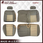 2002 2003 2004 Ford Excursion Eddie Bauer Edition Second Row 60/40 Seat Covers In 2 Tone Tan-Gray: Choose From Variations