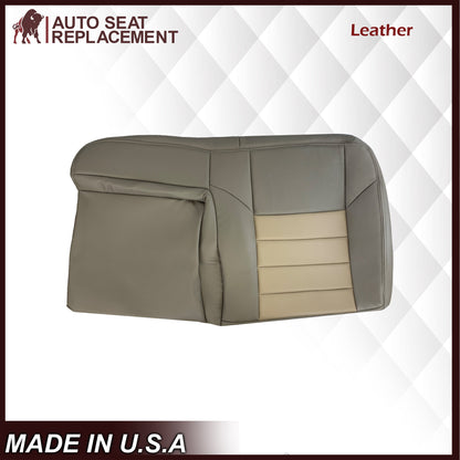 2002 2003 2004 Ford Excursion Eddie Bauer Edition Second Row 60/40 Seat Covers In 2 Tone Tan-Gray: Choose From Variations