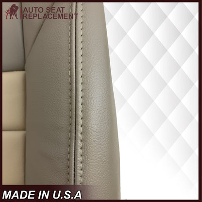 2002 2003 2004 Ford Excursion Eddie Bauer Edition Second Row 60/40 Seat Covers In 2 Tone Tan-Gray: Choose From Variations