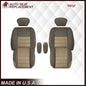 2002 2003 2004 Ford Excursion Eddie Bauer Edition Second Row 50/50 Captain Chair Seat Covers In 2 Tone Tan-Gray: Choose From Variations