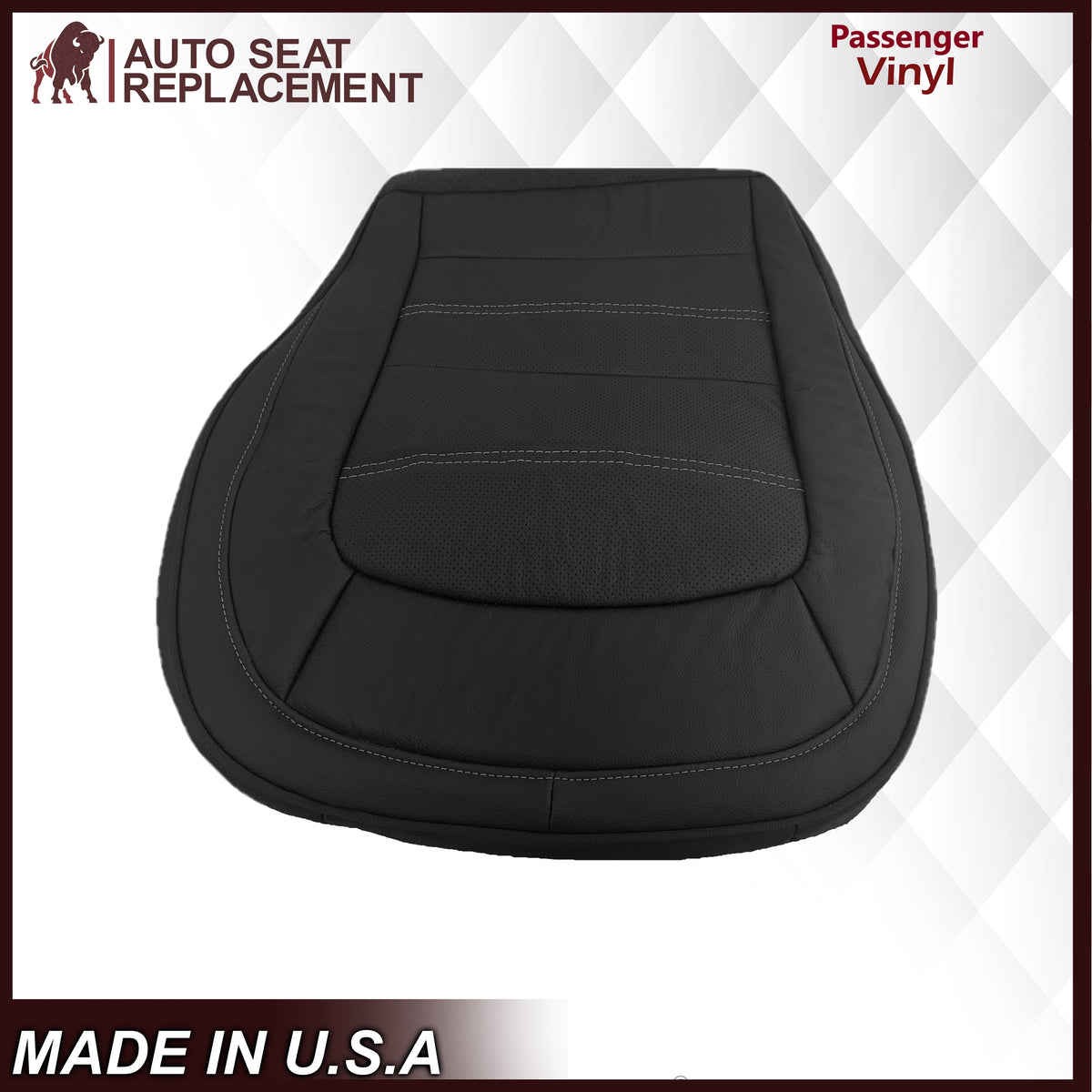 2015 - 2022 GMC Canyon & Canyon Denali (PERFORATED) Replacement Bottom Seat Covers in Jet Black OR Gray / Dune Tan: Choose your side