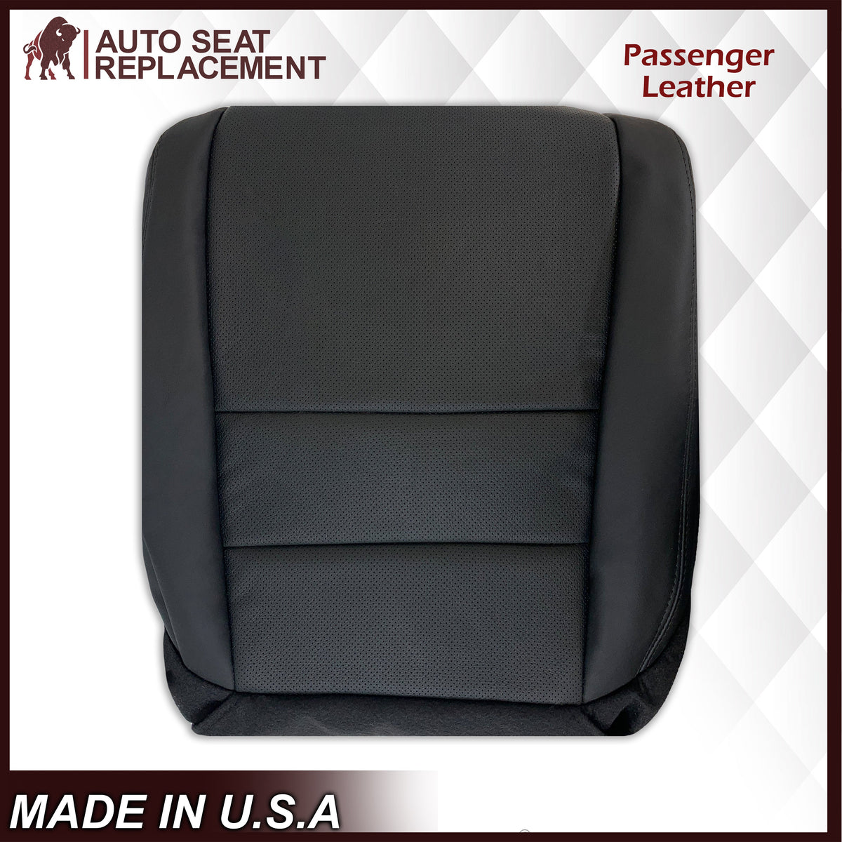 2005 - 2008 Acura TL Driver Or Passenger Seat Covers In Black: Choose Leather OR Synthetic Leather
