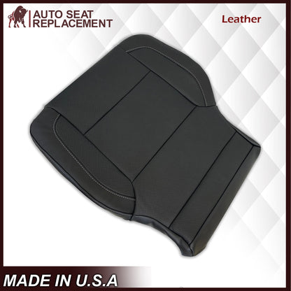 2014 - 2019 Chevy Silverado Tahoe Suburban & GMC Yukon Perforated Leather Seat Cover Replacement in Black (Perforated Jet Black)