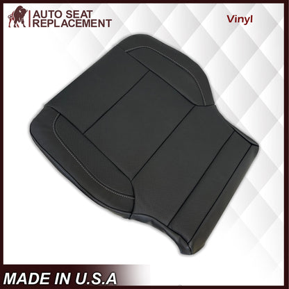 2014 - 2019 Chevy Silverado Tahoe Suburban & GMC Yukon Perforated Leather Seat Cover Replacement in Black (Perforated Jet Black)