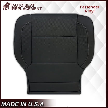 2014 - 2019 Chevy Silverado Tahoe Suburban & GMC Yukon Perforated Leather Seat Cover Replacement in Black (Perforated Jet Black)