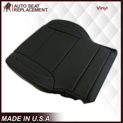 2014-2019 Chevy Silverado Tahoe Suburban & GMC Yukon Non-Perforated Leather Seat Cover Replacement in Black, Gray, or Tan