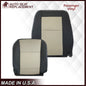 2007 2008 2009 2010 Ford Explorer Sport Trac Seat Covers in 2-Tone Black & Gray (Charcoal Black & Medium Light Stone): Choose Leather or Vinyl