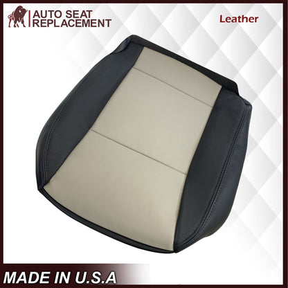 2007 2008 2009 2010 Ford Explorer Sport Trac Seat Covers in 2-Tone Black & Gray (Charcoal Black & Medium Light Stone): Choose Leather or Vinyl