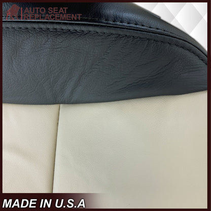 2007 2008 2009 2010 Ford Explorer Sport Trac Seat Covers in 2-Tone Black & Gray (Charcoal Black & Medium Light Stone): Choose Leather or Vinyl
