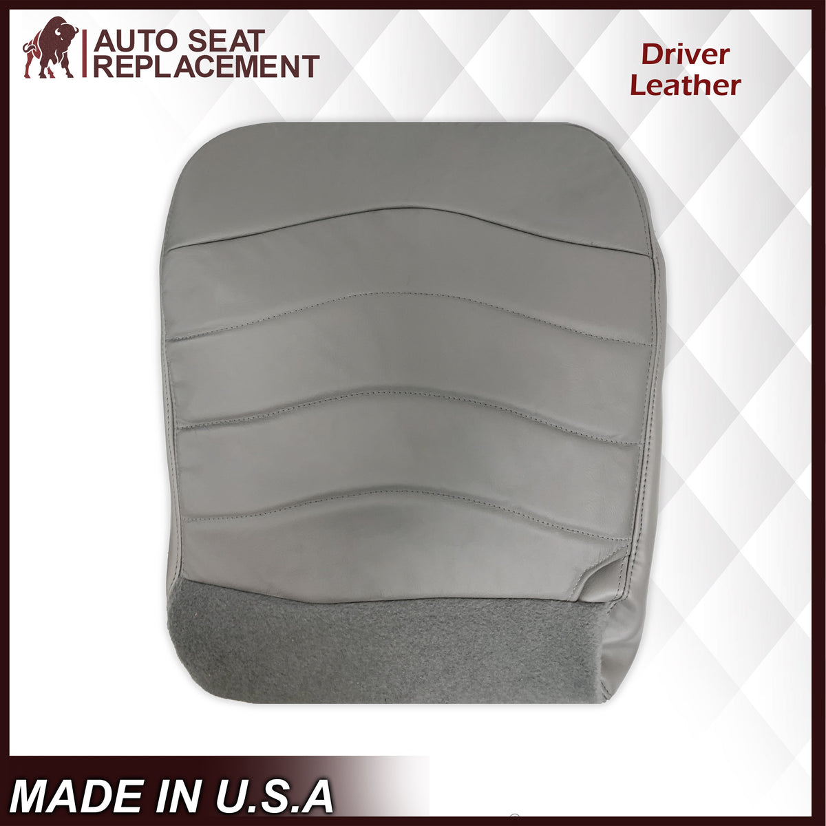 1996-1999 Ford F150 Lariat XLT Seat Cover in Medium Graphite Gray: Choose Leather or Vinyl