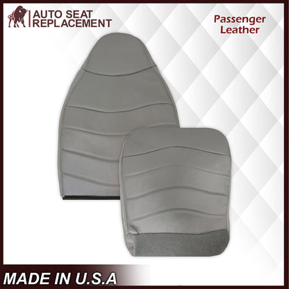 1996-1999 Ford F150 Lariat XLT Seat Cover in Medium Graphite Gray: Choose Leather or Vinyl