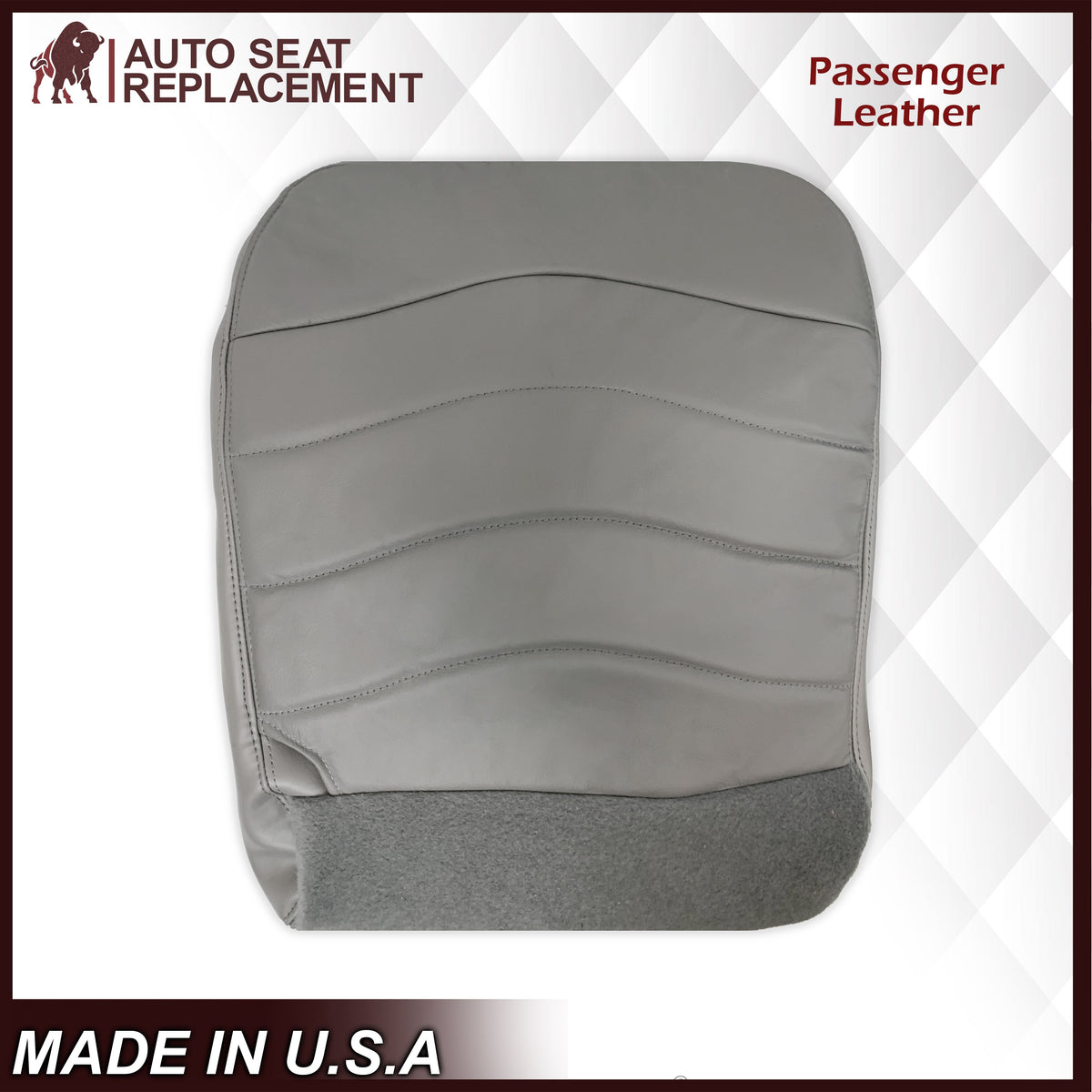1996-1999 Ford F150 Lariat XLT Seat Cover in Medium Graphite Gray: Choose Leather or Vinyl