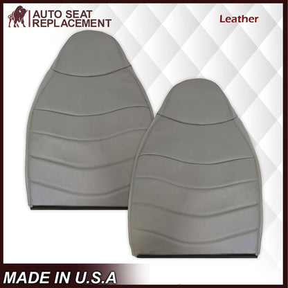 1996-1999 Ford F150 Lariat XLT Seat Cover in Medium Graphite Gray: Choose Leather or Vinyl