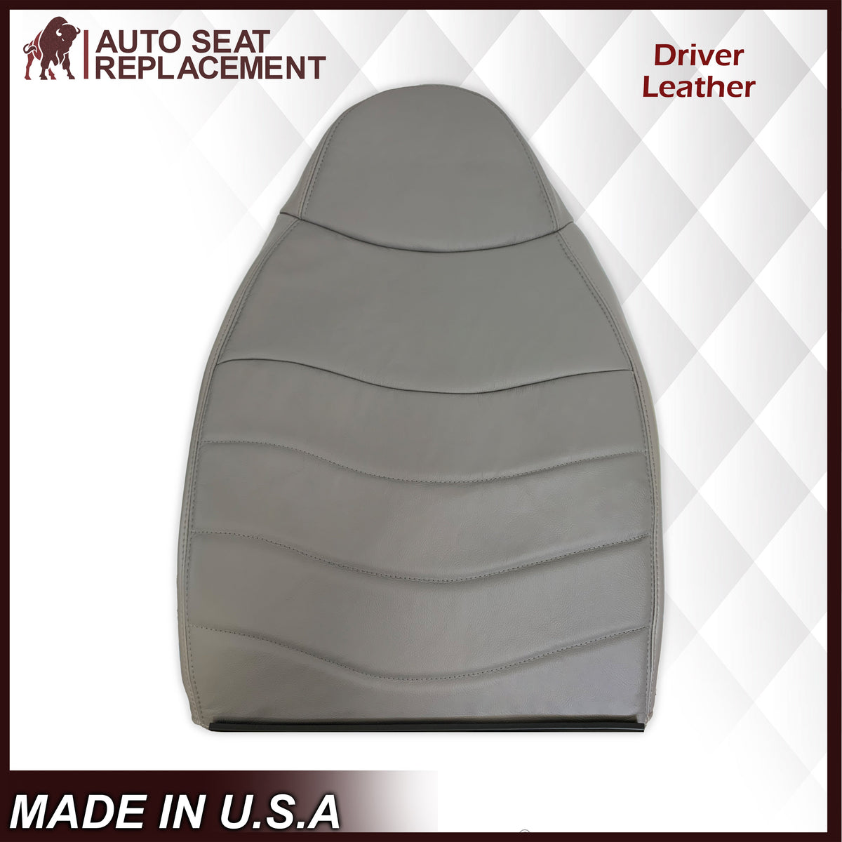 1996-1999 Ford F150 Lariat XLT Seat Cover in Medium Graphite Gray: Choose Leather or Vinyl