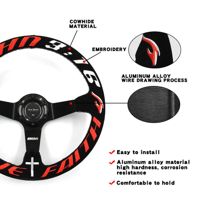 Have Faith Steering Wheel + Hub Adapter for Toyota Chaser KE70 AE71 AE82 AE86 Supra Corolla