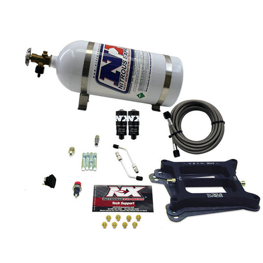 Nitrous Express - 4150 HITMAN 4-BBL (100-150-200HP) WITH 10LB BOTTLE - 40040-10