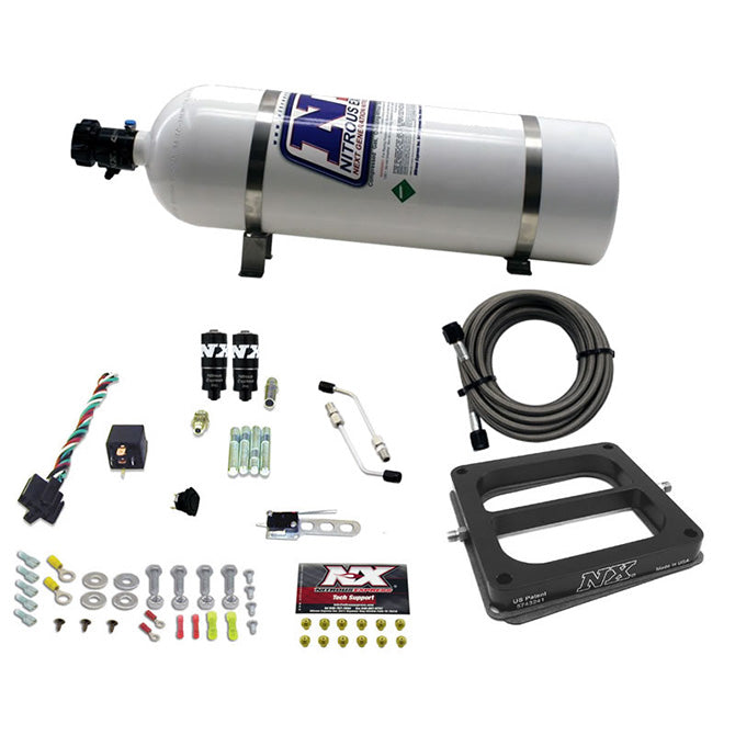 Nitrous Express - Dominator HITMAN PLUS (50-100-150-200HP) WITH 15LB BOTTLE - 40071-15