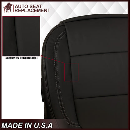 2019-2022 Chevy Silverado & GMC Sierra Non-Perforated Replacement Seat Cover in Black : Choose Your Side & Material