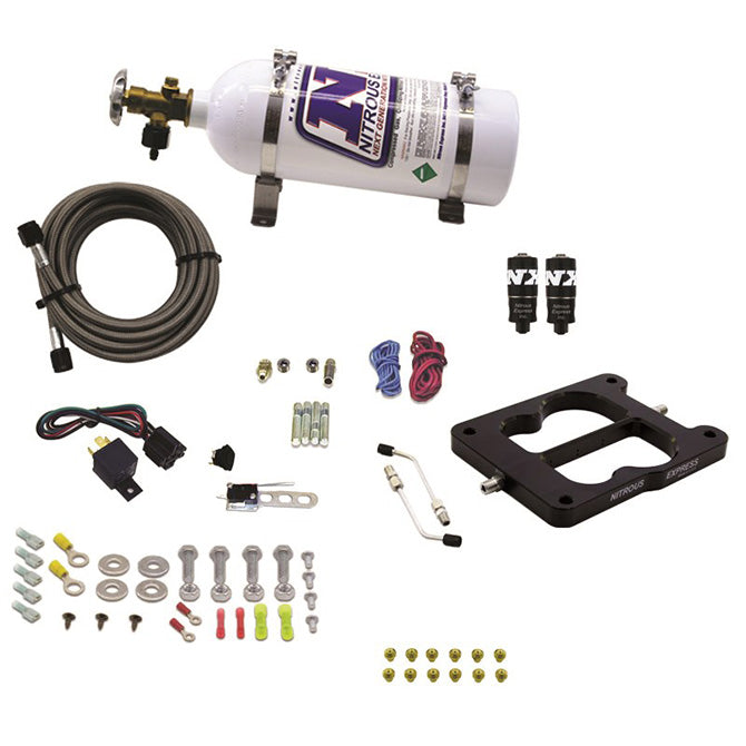 Nitrous Express - Q-JET/HOLLEY SPREAD BORE HITMAN (100-150-200HP) WITH 5LB BOTTLE - 40080-05