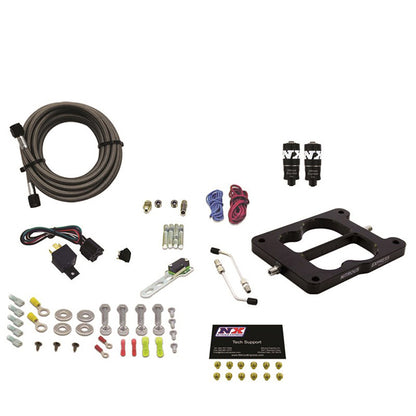 Nitrous Express - Q-JET/HOLLEY SPREAD BORE HITMAN PLUS (50-100-150-200HP) LESS BOTTLE - 40081-00