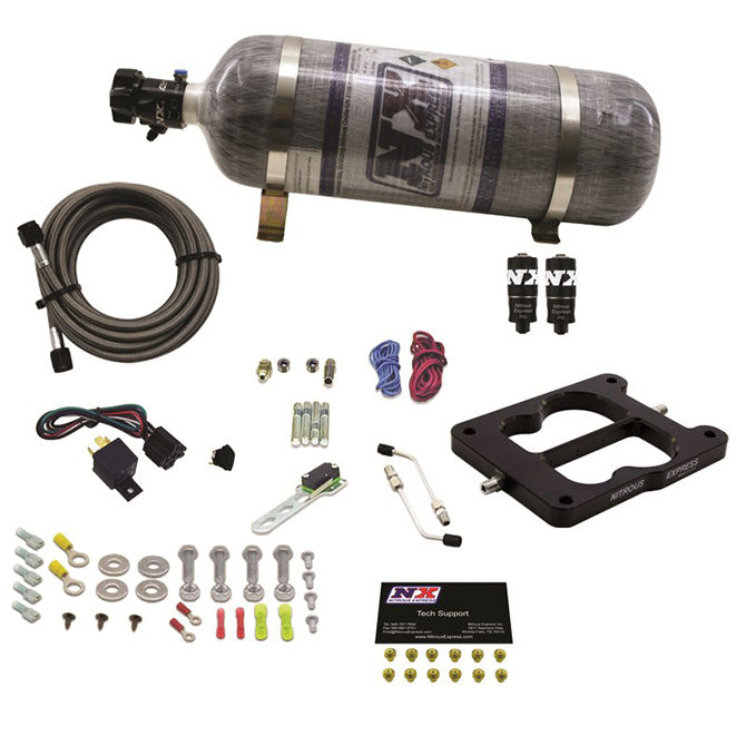 Nitrous Express - Q-JET/HOLLEY SPREAD BORE HITMAN PLUS WITH COMPOSITE BOTTLE - 40081-12