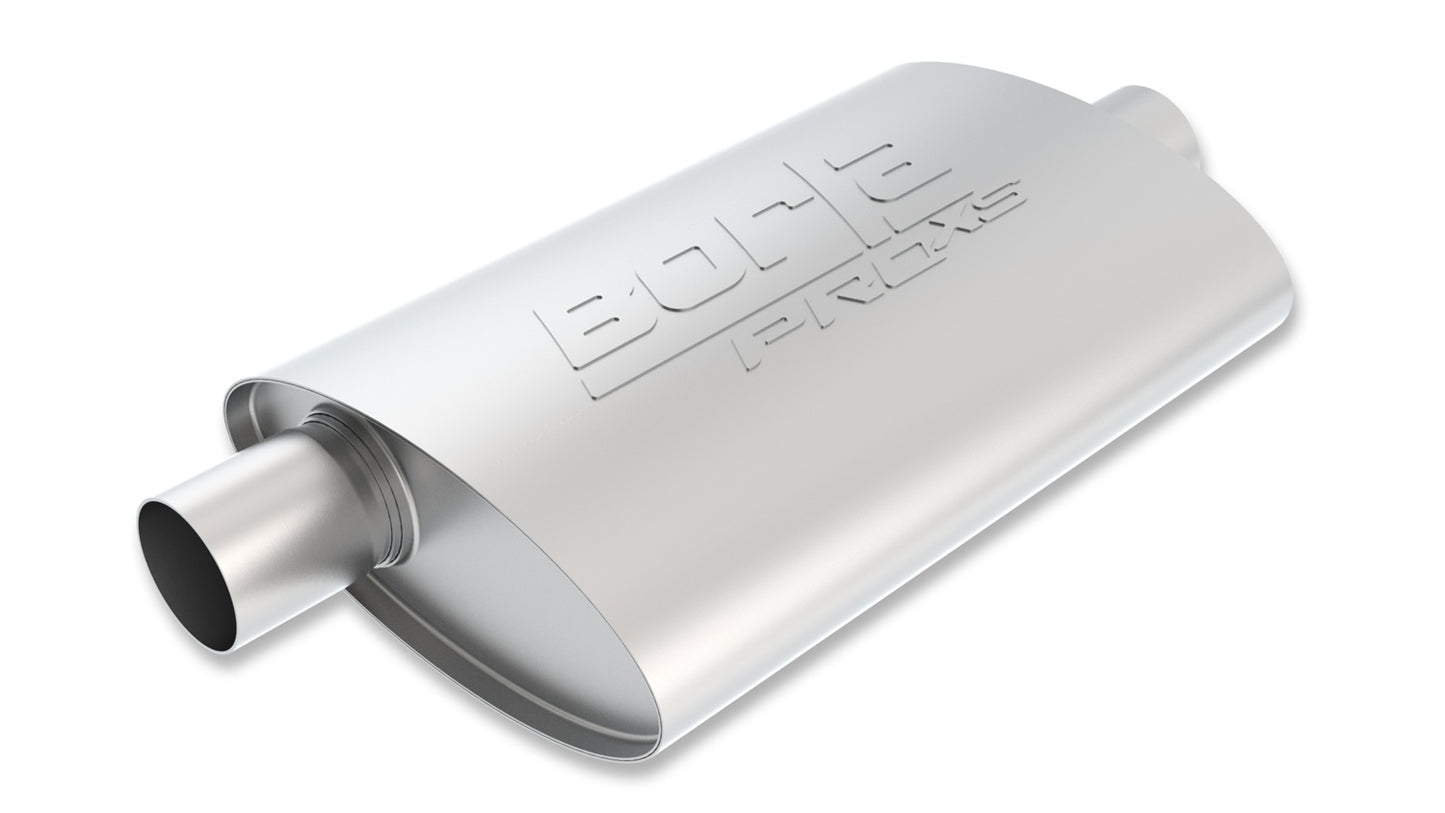 ProXS Muffler 2.25in Offset Inlet/ 2.25in Center Outlet 4in X 9.5in Oval X 14in Long Body