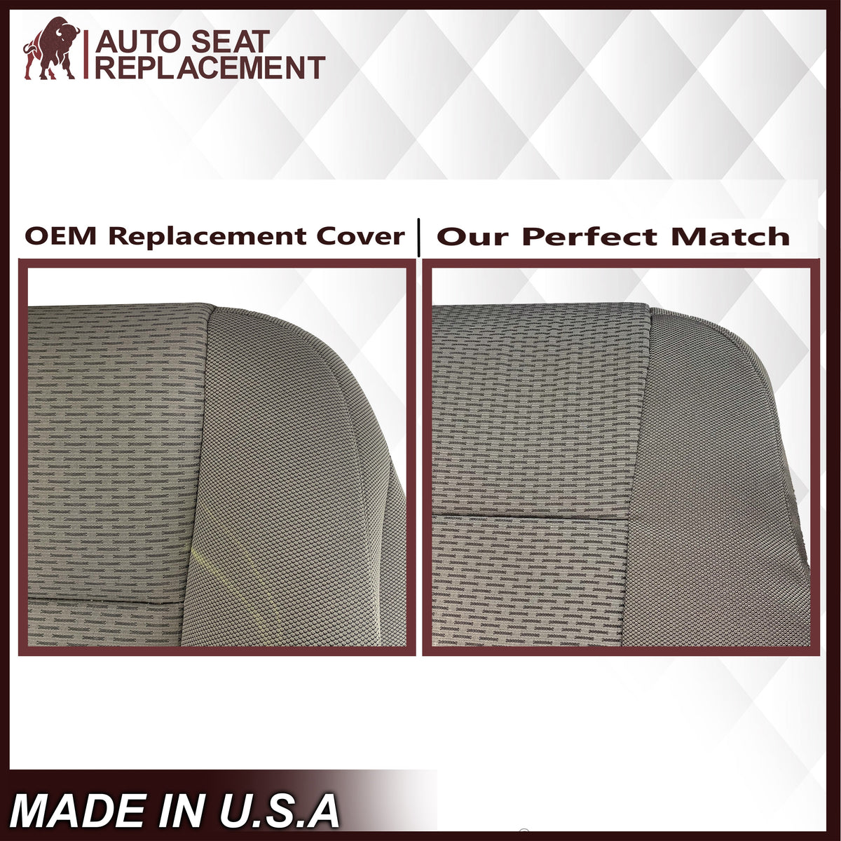 2015-2020 Ford F150 XLT GRAY Cloth Seat Cover Replacement