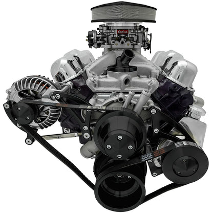 Small Block Chrysler Serpentine Conversion - PS - Saginaw-Key - Black