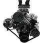 Small Block Chrysler Serpentine Conversion - AC & PS - Saginaw-Key - Black