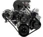 Small Block Chrysler Serpentine Conversion - AC & PS - Saginaw-Press - Black