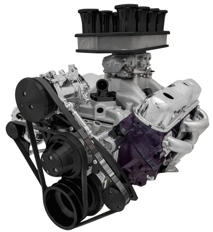 Small Block Chrysler Serpentine Conversion - AC & ALT - Black