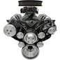 Small Block Chevy Style Track Serpentine System - AC & ALT - Black Onyx