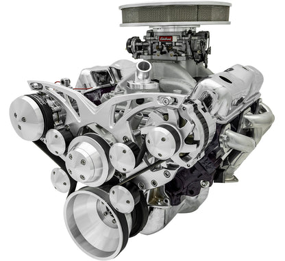 Small Block Chevy Style Track Serpentine System - AC & ALT