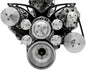 Small Block Chevy Style Track Serpentine System - AC & PS - Black Onyx