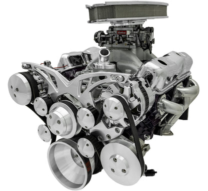 Small Block Chevy Style Track Serpentine System - AC & PS