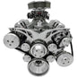 Small Block Chevy Style Track Serpentine System - AC & PS - Chrome