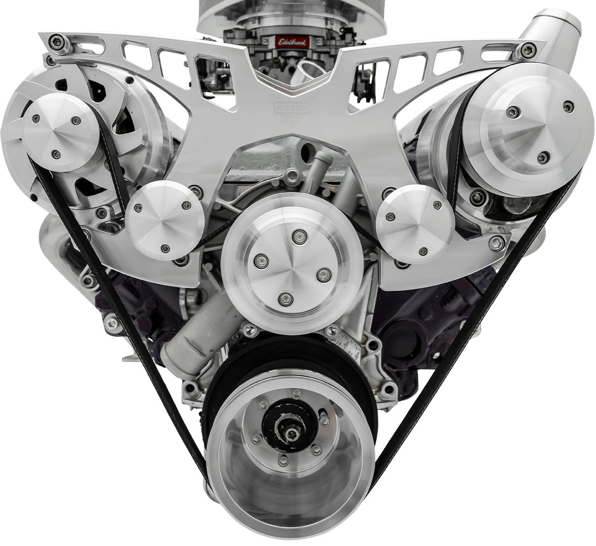 Small Block Chevy Style Track Serpentine System - PS & ALT - Billet Accessories