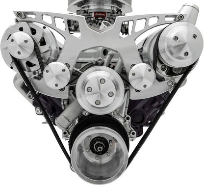 Small Block Chevy Style Track Serpentine System - PS & ALT - Billet Accessories