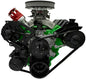 Big Block Chrysler Serpentine Conversion Ultra - AC & PS - 383 - Black