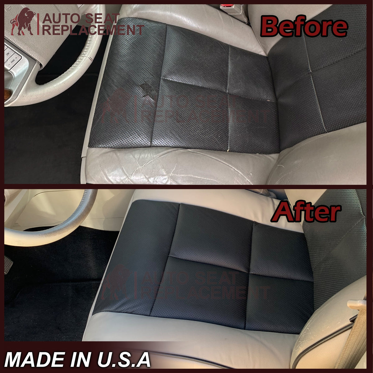 2007 - 2014 Lincoln Navigator Replacement Seat Covers in Black Leather or Synthetic Leather