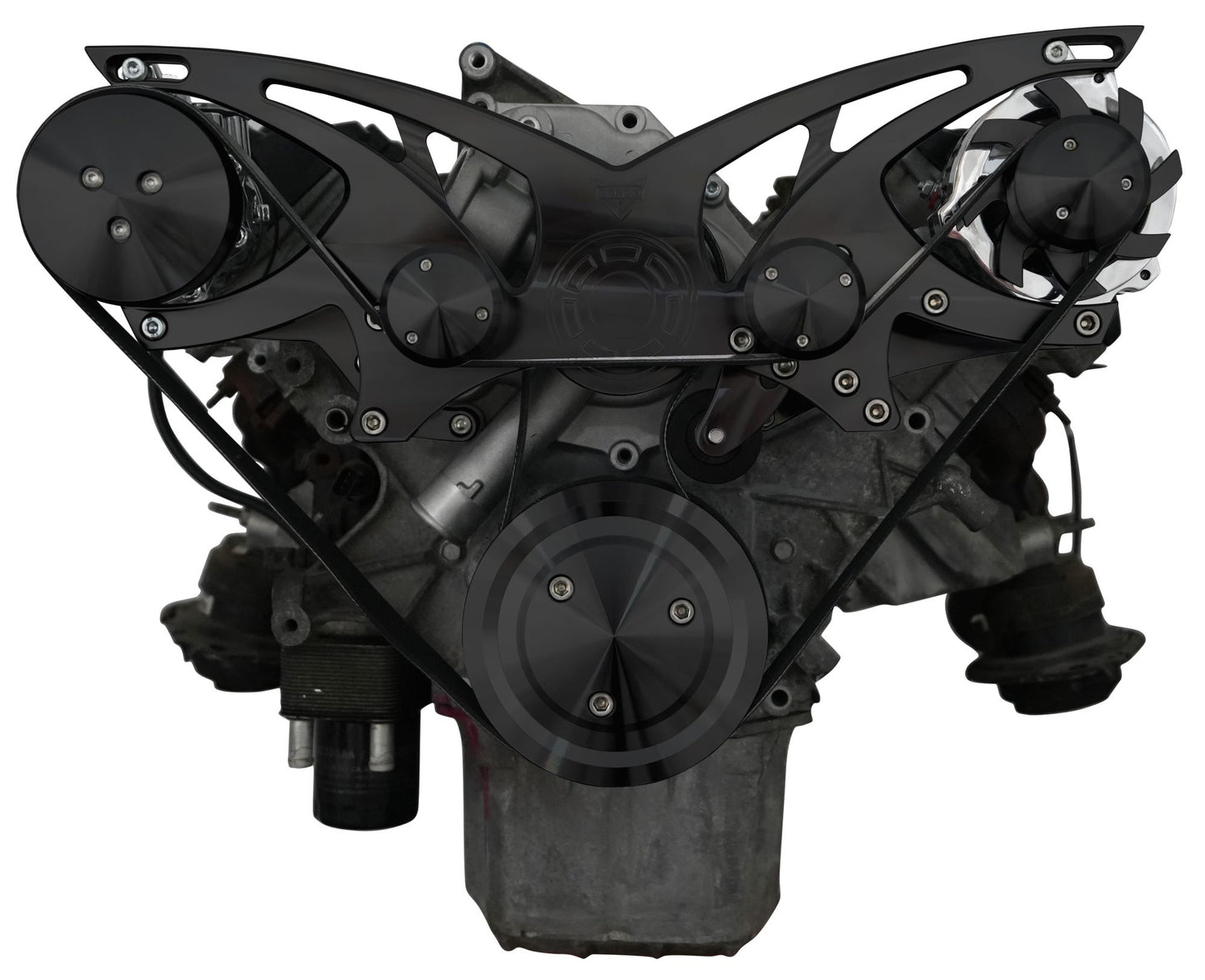 Chrysler Gen III Hemi Style Track Serpentine System - AC & ALT - Black